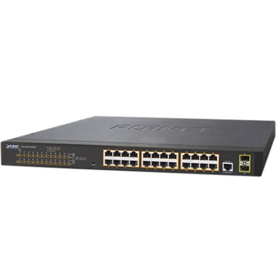 24 port GE Switch PLANET GS-4210-24T2S